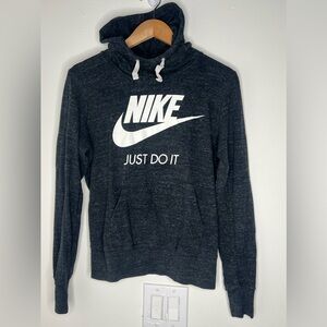 Nike Pullover Hoodie Womens Size Medium HBR Black Sail Pullover JDI Swoosh Logo